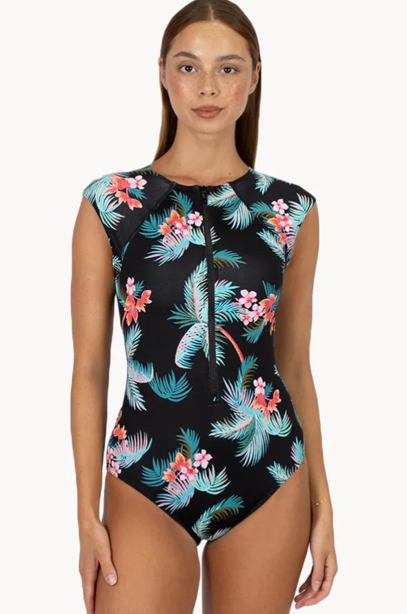 Amalfi Cap Sleeve Zip Sunsuit