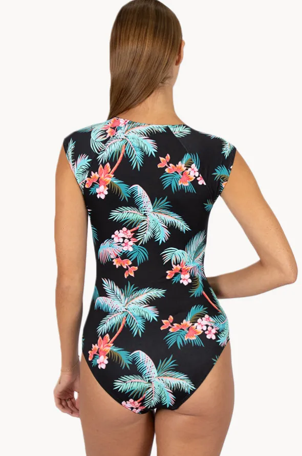 Amalfi Cap Sleeve Zip Sunsuit