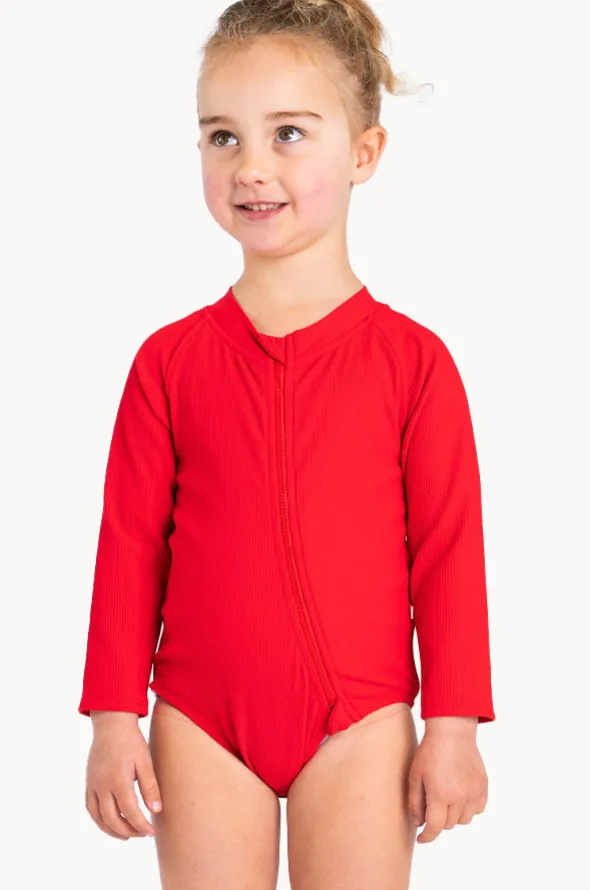 Baby Girls Long Sleeve Zip Sunsuit