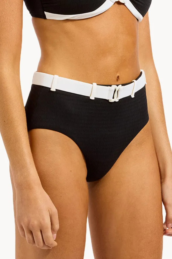 Bandwave Belted High Waisted Pant