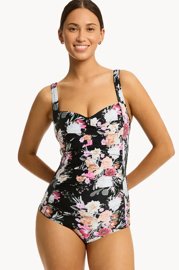 Belle Twist Front Boyleg One Piece