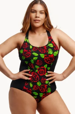 Black Rose Brace Me Back One Piece