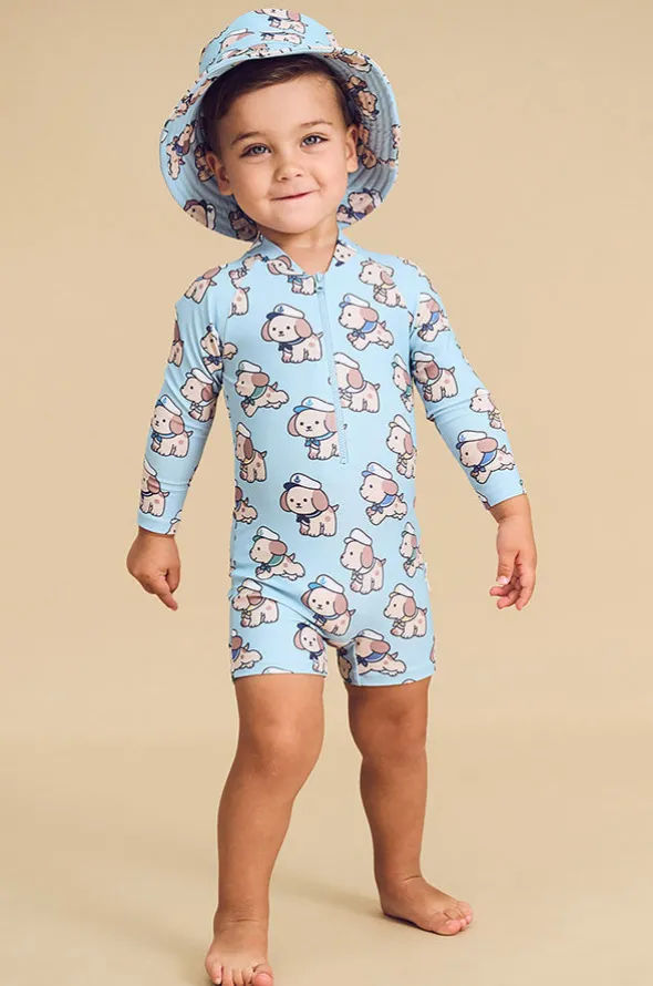 Boys Sailor Pup Sunsuit