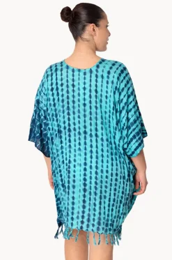 Crackle Tie Dye V Neck Cover Up
