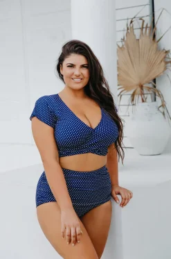 Dots Moulded Frill Wrap Bra