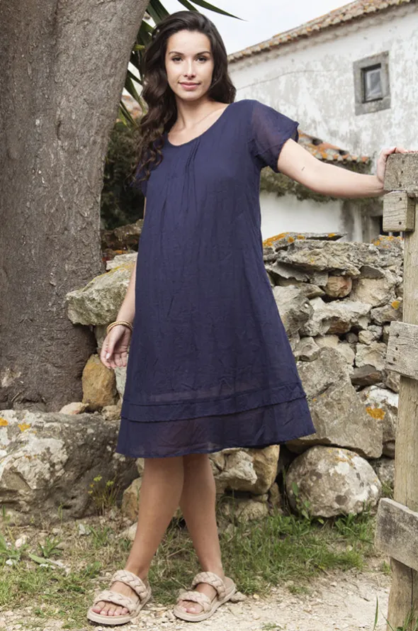 Essentials Gauze Frill Hem Dress