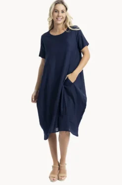 Essentials Linen Blend Bubble Dress