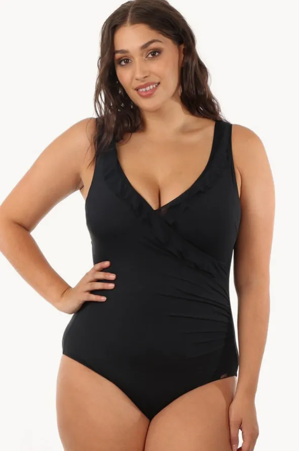 Frill Cross Over One Piece