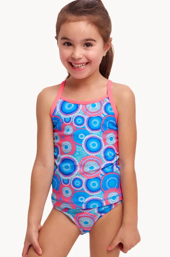Girls Bundjalung Blue Tankini Set
