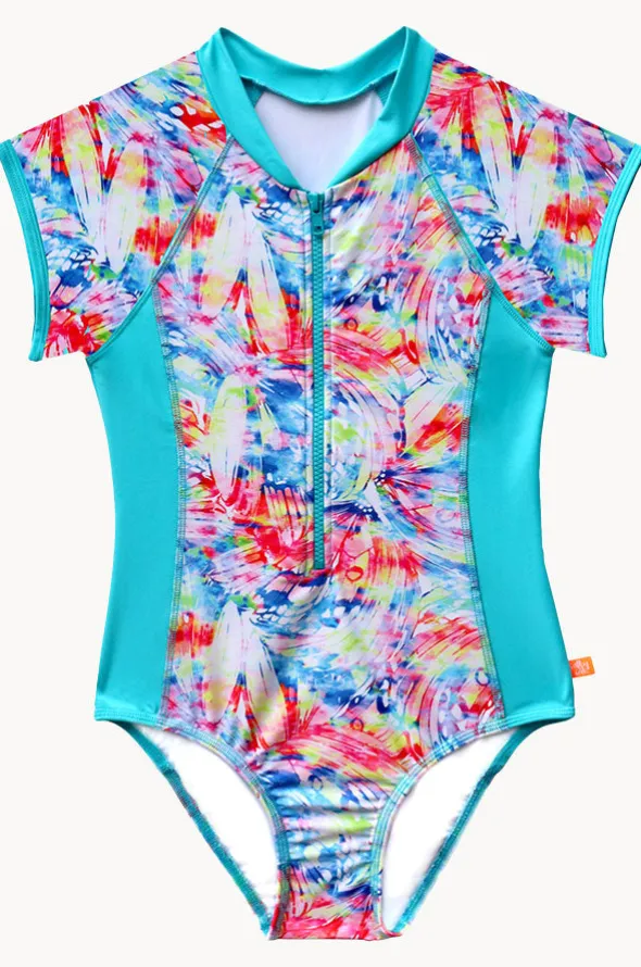 Girls Cosmik Crush Short Sleeve Sunsuit