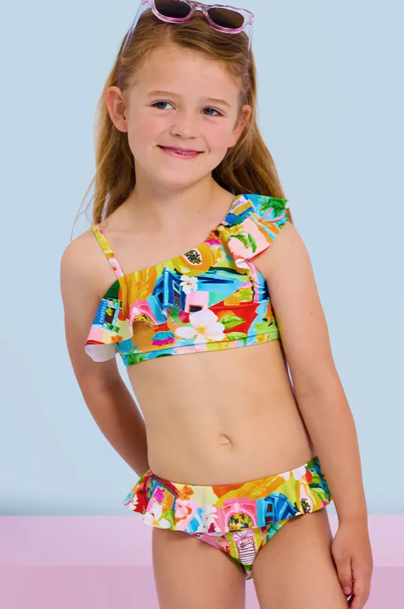 Girls Cuba One Shoulder Crop Set