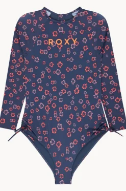 Girls Cute Ditsy Long Sleeve Sunsuit