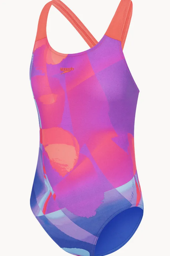 Girls Digital Allover Powerback One Piece
