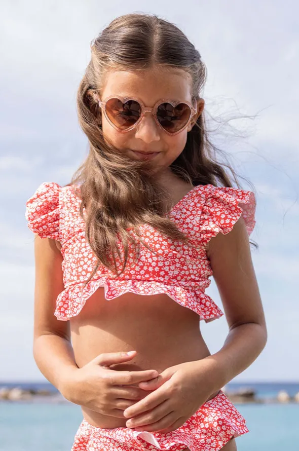 Girls Ditsy Bloom Frilled Crop Set