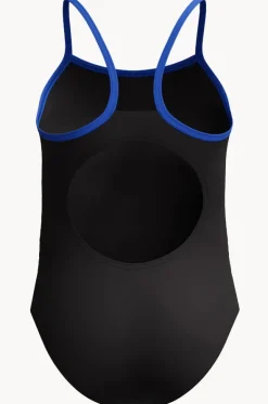 Girls Duo Logo Placement Thinstrap Muscleback One Piece