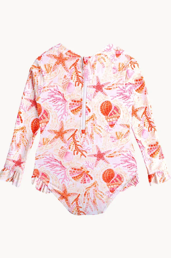 Girls La Mer Frill Sunsuit