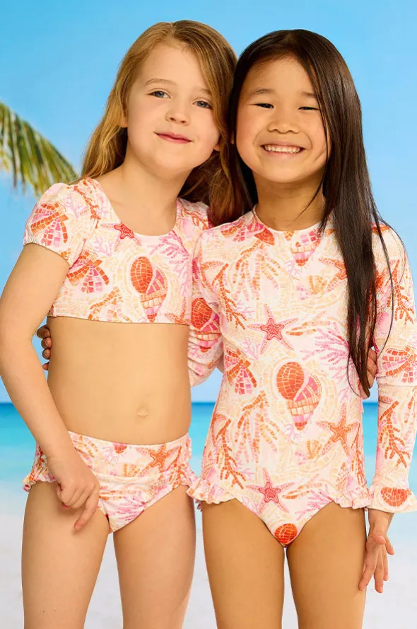 Girls La Mer Short Sleeve Crop Set