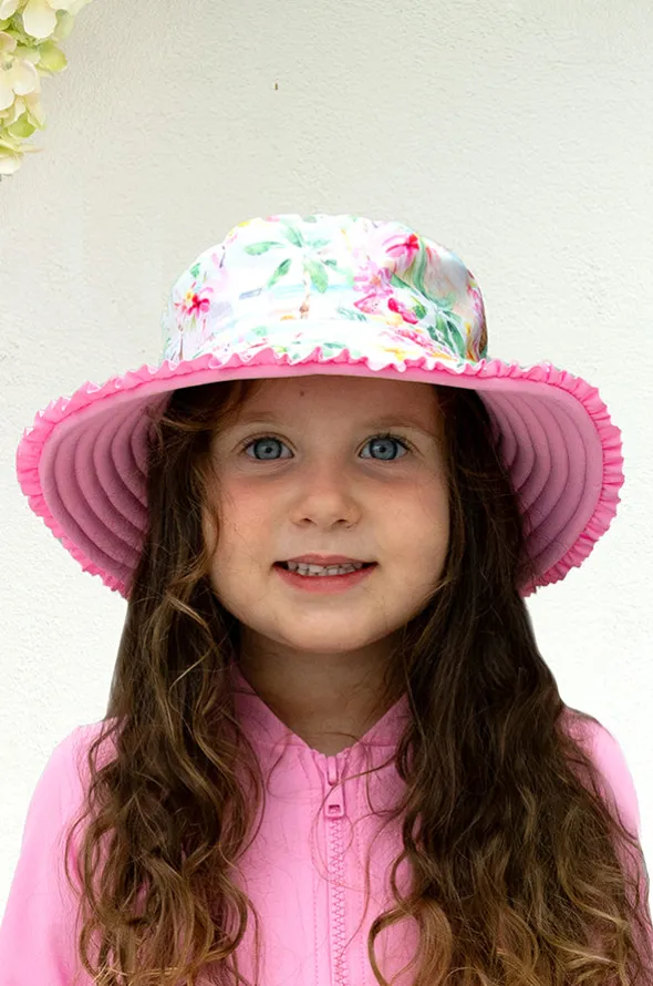 Girls Miss Vacay Reversible Sunhat