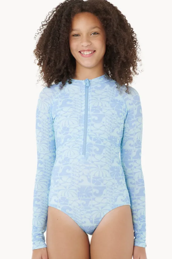 Girls Oceanic Rib Sunsuit