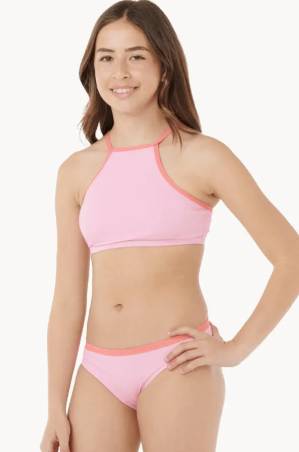 Girls Premium Rib 2.0 High Neck Crop Set