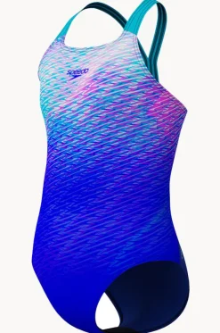Girls Print Placement Powerback One Piece