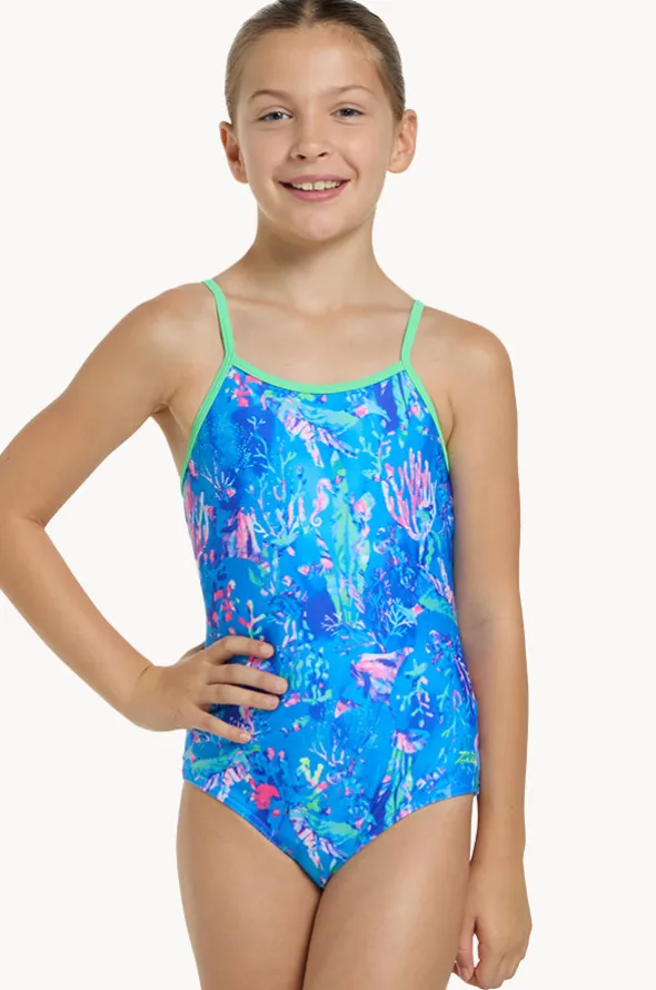 Girls Sea Space Yaroomba Floral One Piece