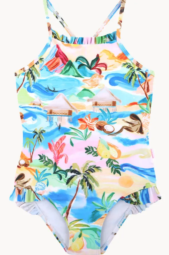 Girls South Pacific Frill One Piece