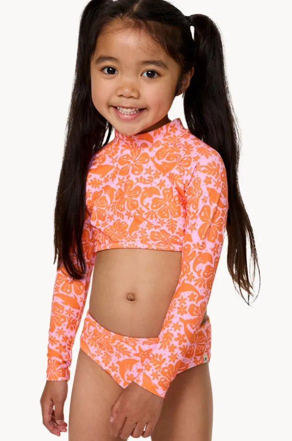 Girls Sun And Swell Crop Suntop Set