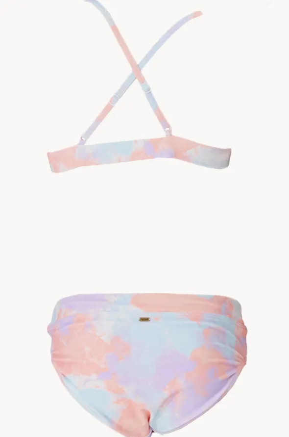 Girls Surf Check Crop Set