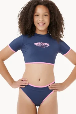 Girls Surf Puff Crop Suntop Set