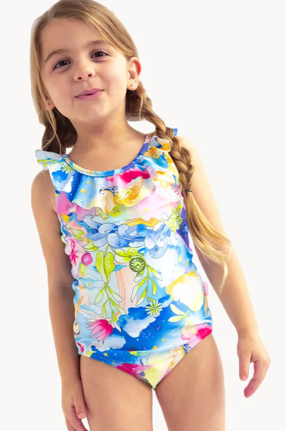 Girls Surrealism Frill One Piece