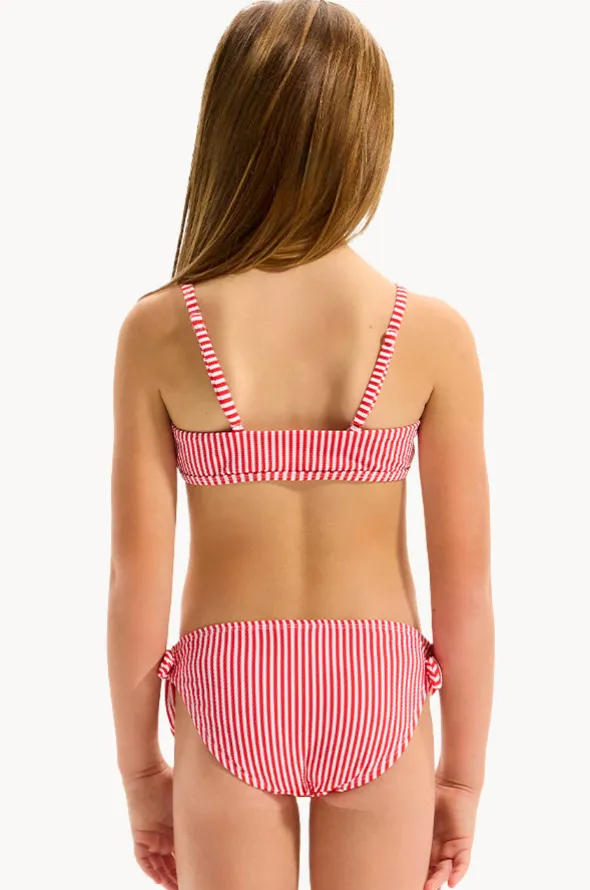 Girls Textured Stripe Tie Bralette Set
