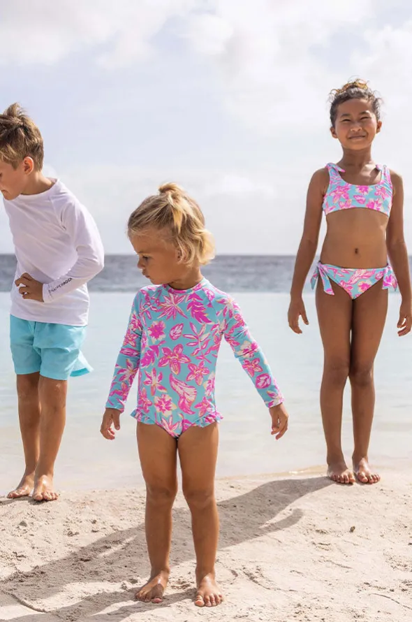 Girls Tropical Glow Crop Set