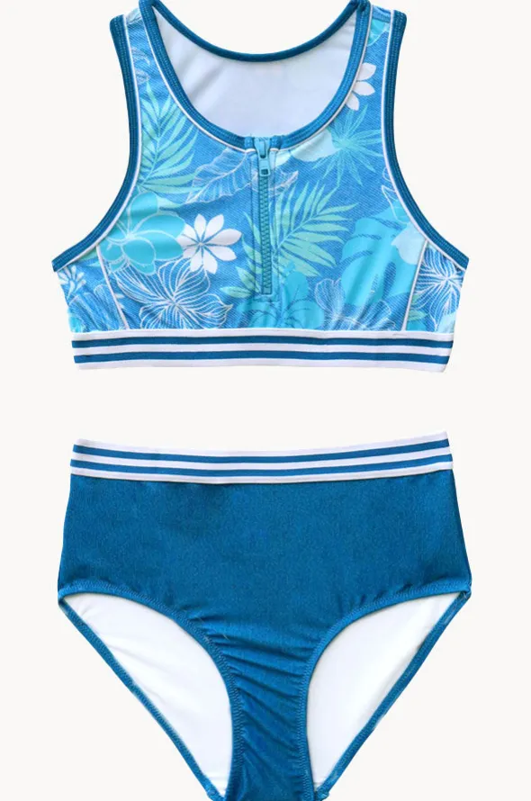 Girls Tropicana Zip Crop Set