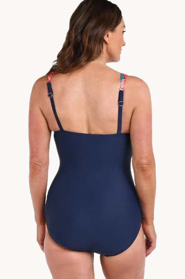 Hibiscus Honey Wrap Front One Piece