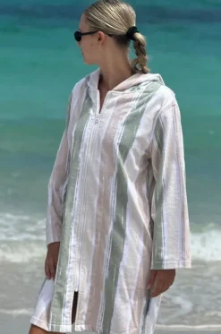 Island Sand Hooded Towelling Robe M/L