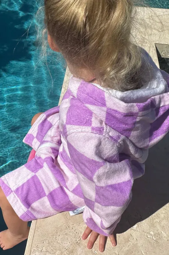 Kids Ocean Drifter Hooded Towelling Robe 3-5Y
