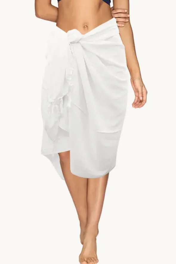 Long Plain Fringed Sarong