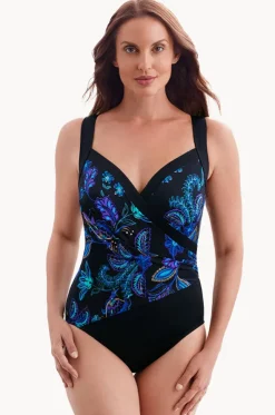 Majorelle Garden Piped Cross Over One Piece