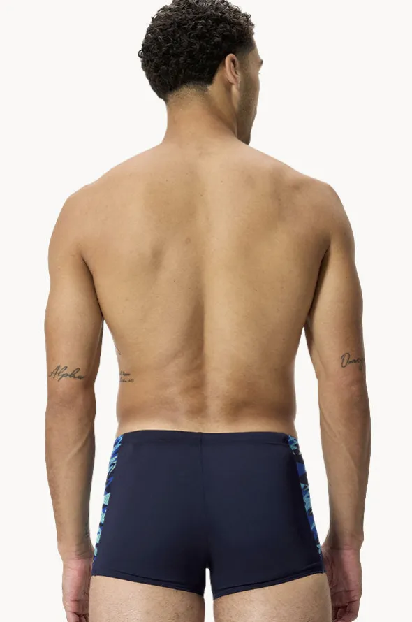Mens Print Spliced Aquashort