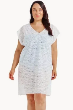 Mesh V Neck Kaftan