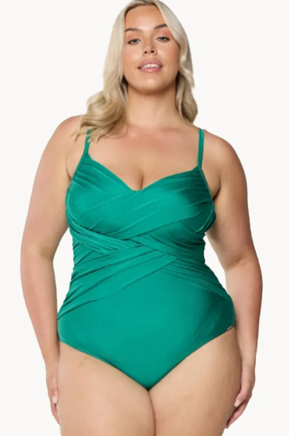 Metallic Criss Cross One Piece