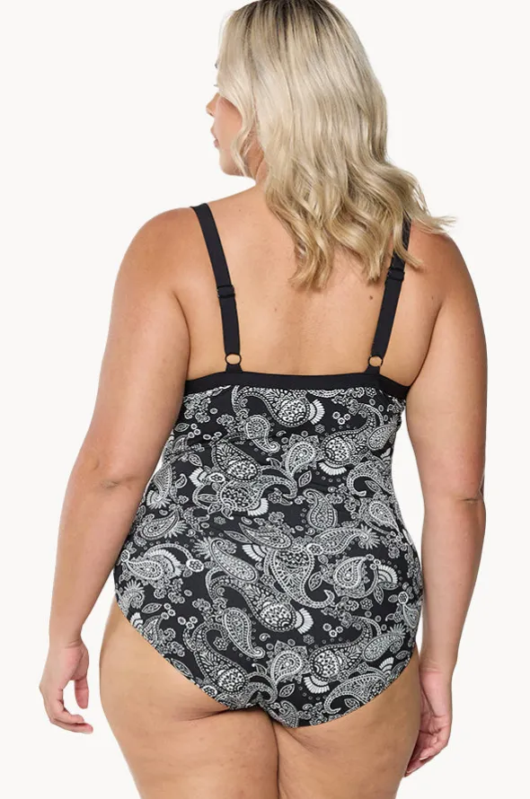Mono Paisley DD/E Cup Underwire One Piece