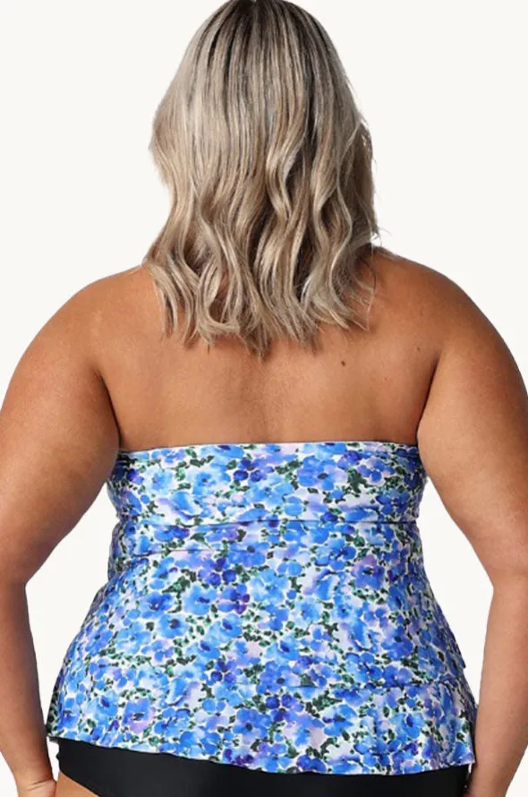Pansy Tiered Bandeau Tankini Separate