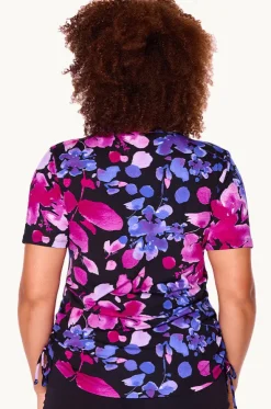 Paper Flowers Short Sleeve Suntop