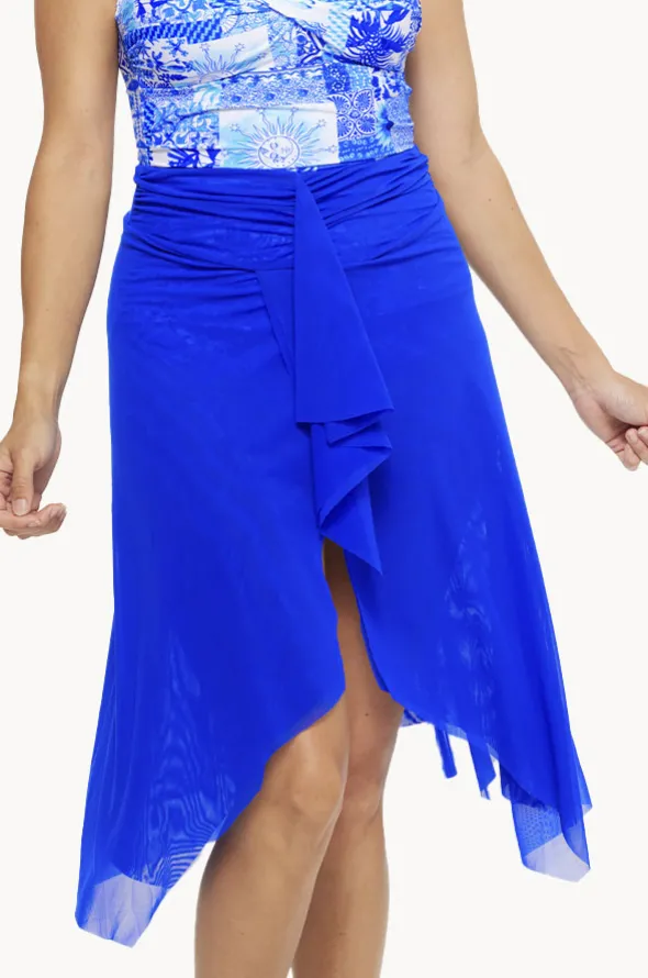 Plain Mesh Frill Skirt