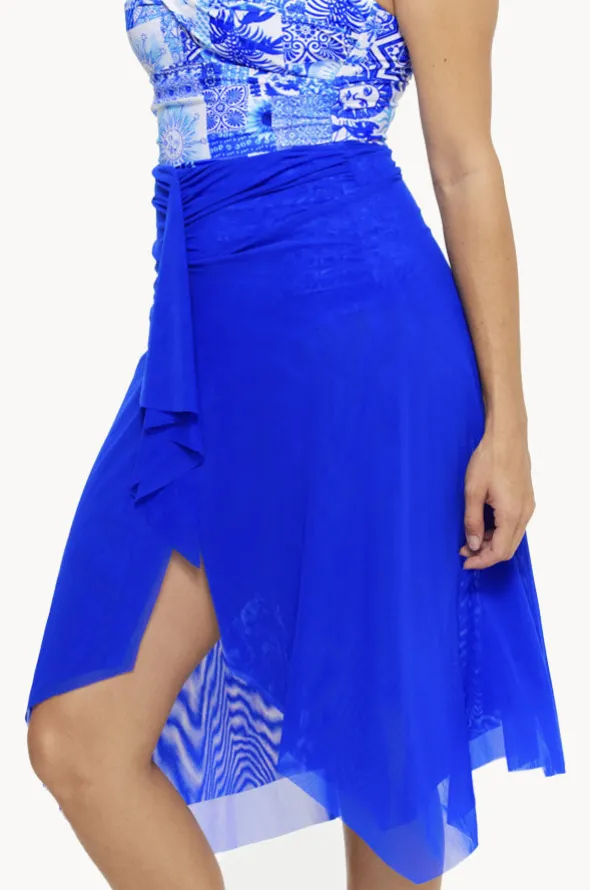 Plain Mesh Frill Skirt