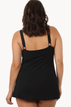Plain Panelled Swim Dress +
