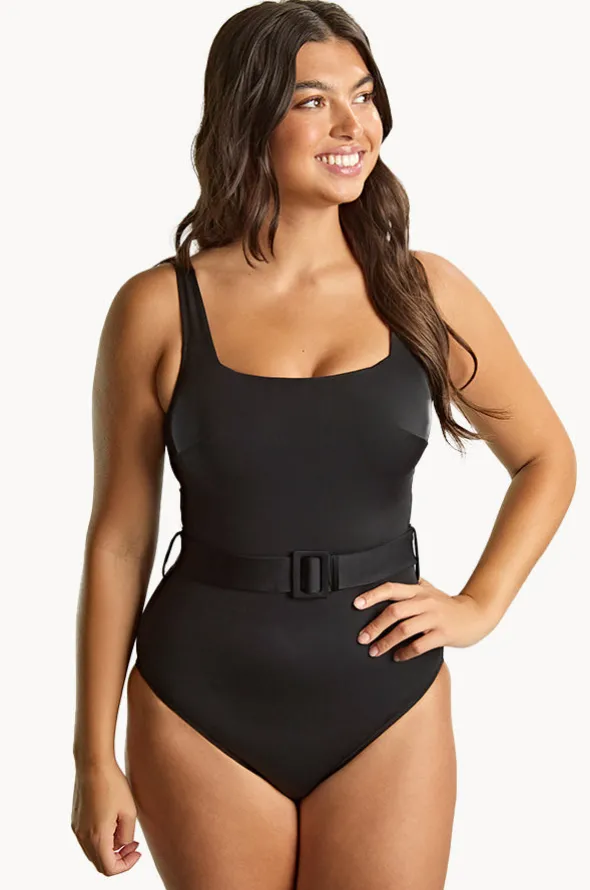 Plain Serena G Cup Square Neck One Piece