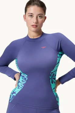 Printed Long Sleeve Suntop